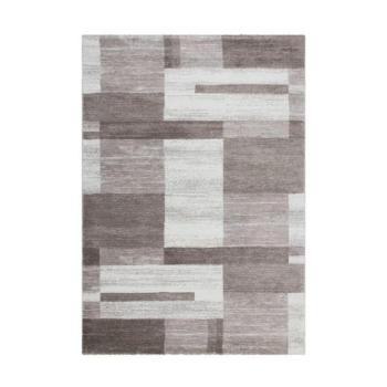 Szőnyeg, szögletes mintázatú, bézs - szürke, 120x170 cm - MYSTVEIL kép