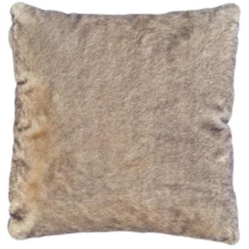 Szőrme díszpárna, arctic, barna, poliészter, 45x45 cm - VELOURE kép