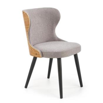 Szövet étkezőszék, fa borítással, szürkésbarna - SAINT GERMAIN kép