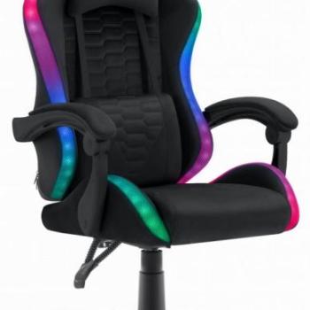 Szövet gamer szék HC-1000 LED RGB - fekete kép