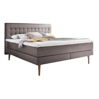 Szürke-barna boxspring ágy 160x200 cm Massello – Meise Möbel kép