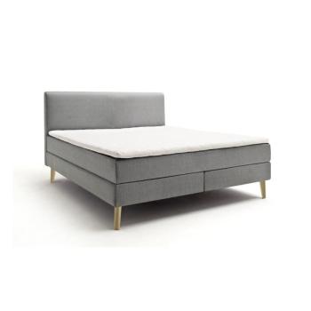 Szürke-barna boxspring ágy 180x200 cm Greta – Meise Möbel kép