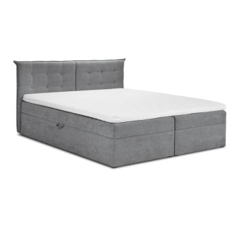 Szürke boxspring ágy tárolóhellyel 160x200 cm Echaveria – Mazzini Beds kép