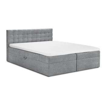 Szürke boxspring ágy tárolóhellyel 160x200 cm Jade – Mazzini Beds kép