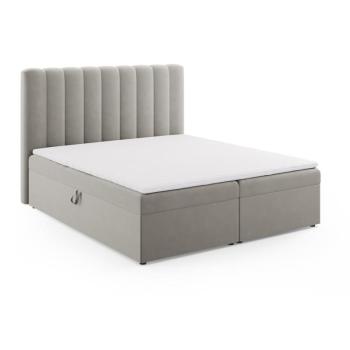 Szürke boxspring ágy tárolóhellyel 180x200 cm Gina – Milo Casa kép