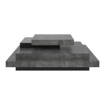 Szürke dohányzóasztal beton dekorral 110x110 cm Slate - TemaHome kép