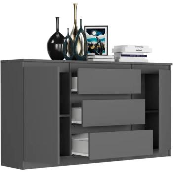 Tágas komód R-140-S3 - különböző színváltozatokban antracit kép