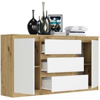 Tágas komód R-140-S3 - különböző színváltozatokban artisan mix fehér kép