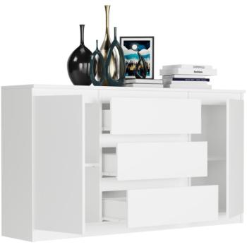 Tágas komód R-140-S3 - különböző színváltozatokban fehér kép