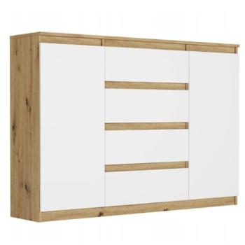 Tágas komód R-140-S4 - különböző színváltozatokban artisan mix fehér kép