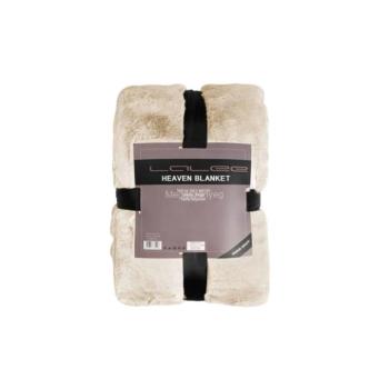 Takaró, bézs, poliészter, 150x200 cm - CALIN kép