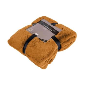 Takaró, borostyánsárga, poliészter, 150x200 cm - CALIN kép