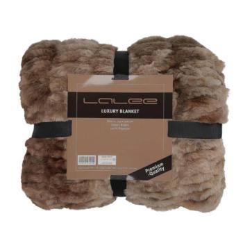 Takaró, bundaszerű, barna, poliészter - elasztán, 150x200 cm - SYLVARA kép