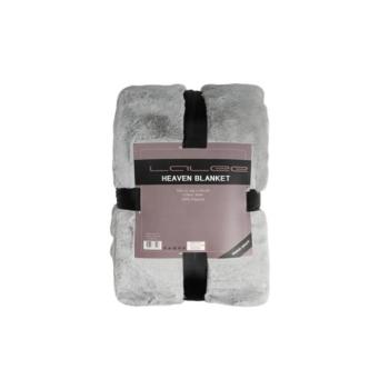 Takaró, ezüst, poliészter, 150x200 cm - CALIN kép