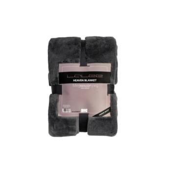 Takaró, grafit - szürke, poliészter, 150x200 cm - CALIN kép