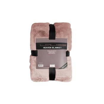 Takaró, púderrózsaszín, poliészter, 150x200 cm - CALIN kép