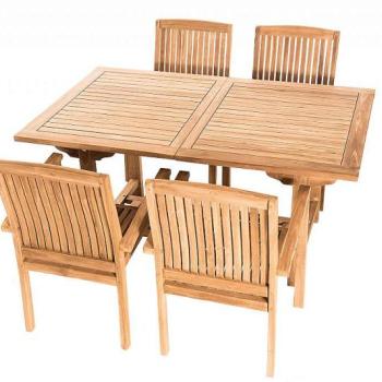 Teak kerti elrendezés TWIN 1 + 4 kép