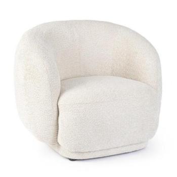 TECLA krémszínű szövet fotel kép