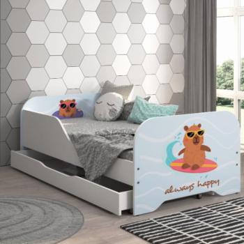 Teljes gyermekágy 140 x 70 cm matraccal és ráccsal - HAPPY KAPIBARA kép