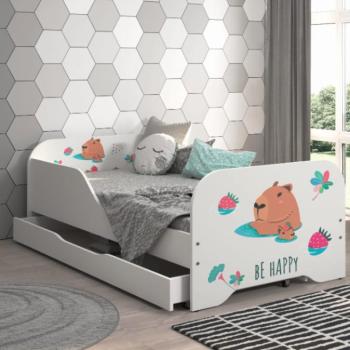 Teljes gyermekágy 140 x 70 cm matraccal és ráccsal - KAPIBARA FAMILY kép