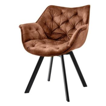 THE DUTCH COMFORT barna bársony forgószék kép