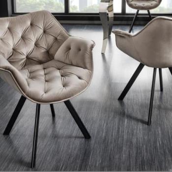 THE DUTCH COMFORT pezsgőszínű bársony szék kép