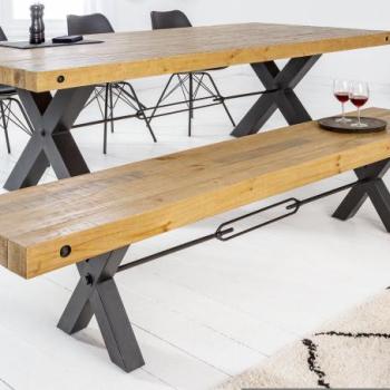 THOR barna tömörfa ülőpad 200cm kép