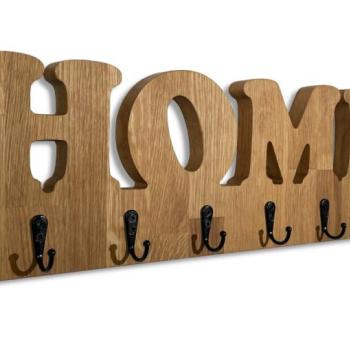 Tömör tölgyfa falikar HOME - 50 x 16,5 cm - 50 x 16,5 cm kép