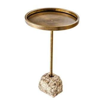 TRAYFUL antik réz vas márvány lerakóasztal kép