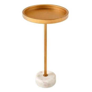 TRAYFUL arany-fehérmárvány lerakóasztal 60cm kép