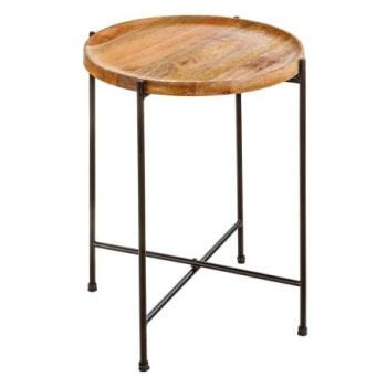 TRAYFUL mangófa lerakóasztal levehető tálcával kép