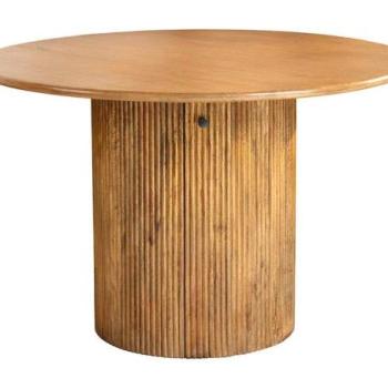 TRES CHIC barna mangófa étkezőasztal 120 cm kép