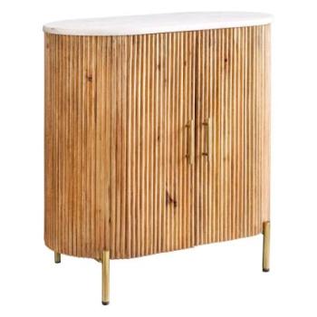 TRES CHIC fehér márvány komód 70 cm kép