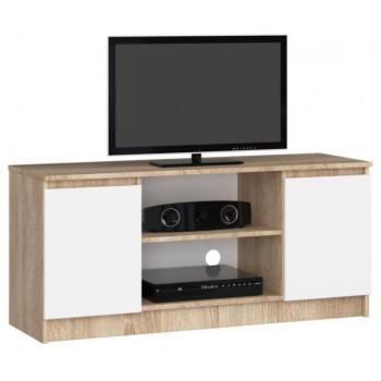 TV állvány 120 cm - Akord Furniture - sonoma tölgy / fehér kép