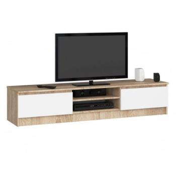 TV állvány 160 cm - Akord Furniture - fehér / sonoma tölgy kép