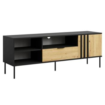 TV-állvány, fekete/artisan tölgy, RIMINA kép