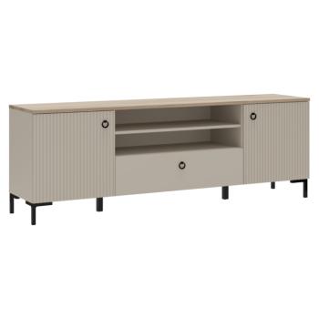 TV-állvány, szürkésbarna Taupe/silverjack tölgy, DOMCA 2D1S kép