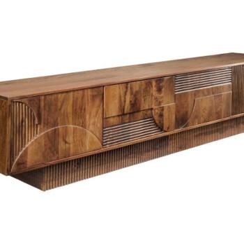 TV ART DECO barna mangófa tv szekrény 200 cm kép