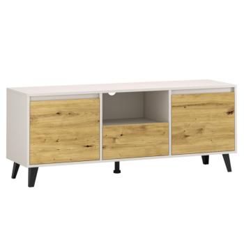 TV-asztal, kasmír/artisan tölgy, BOGAN 2D1S kép