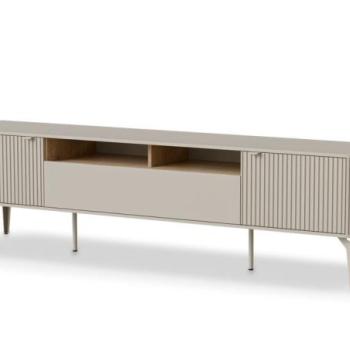 TV-szekrény, 200 cm, kasmír / cremona tölgy - DOUCETTE kép