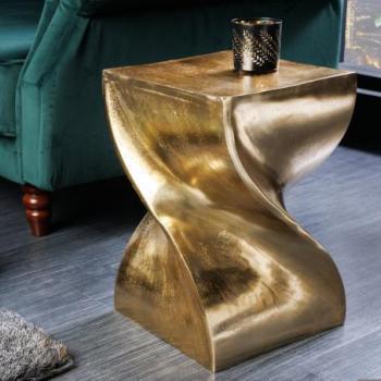 TWIST arany alumínium lerakóasztal 45cm kép