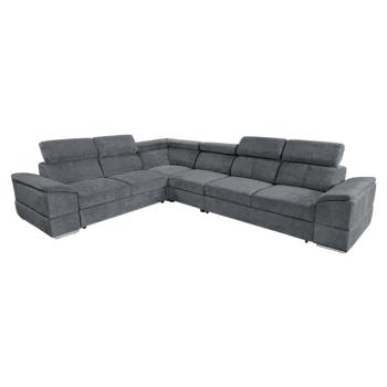 Ülőgarnitúra, sötétszürke Sereno szövet, SEGORIA LUX kép