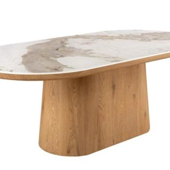 UNIQUE fehér kerámia étkezőasztal 200 cm kép