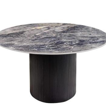 UNIQUE szürke kerámia kerek étkezőasztal 120 cm kép