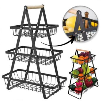Univerzális háromszintes állvány kosarakkal kép