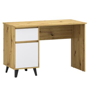 Univerzális PC-asztal, artisan tölgy/fehér, BOGAN 1D1S/120 kép
