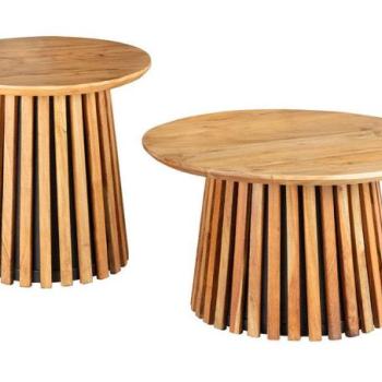 VALHALLA barna akácfa dohányzóasztal kép