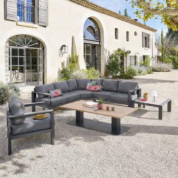 VANCOUVER alumínium sarokgarnitúra 6 személyes (antracit) kép