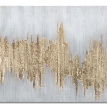 Vászon kép 100x80 cm, arany, antracit - DORURE kép