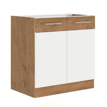 VEGA fehér mdf alsó konyhaszekrény fiókkal 80cm kép